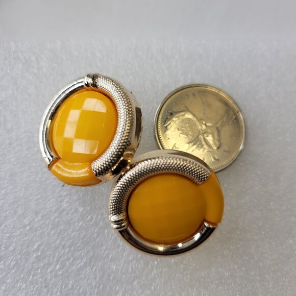 Orange and Gold Earrings - Picture 4 of 8